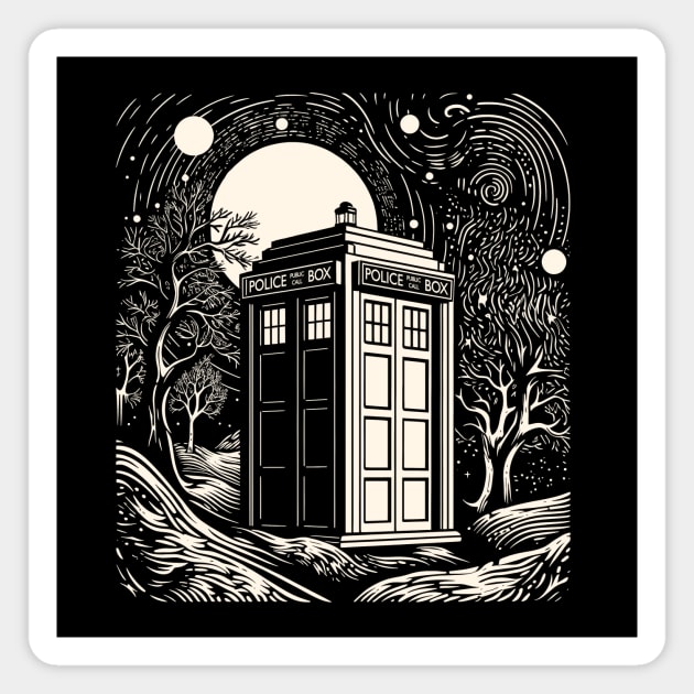 Tardis Tarot Magnet by DesignedbyWizards